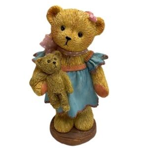 Cherished Teddies Ceramic Mother Bear Holding BabyTeddy Bear Figurine Statue